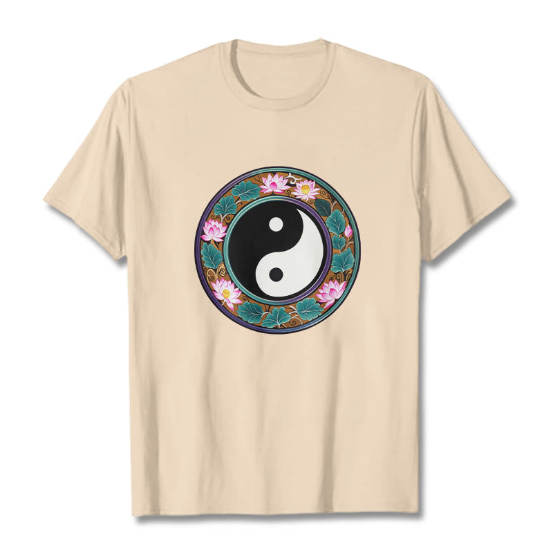 T-shirt en coton Buddha Stones de lotus, Yin et Yang - Bisque - 2XL - image 15