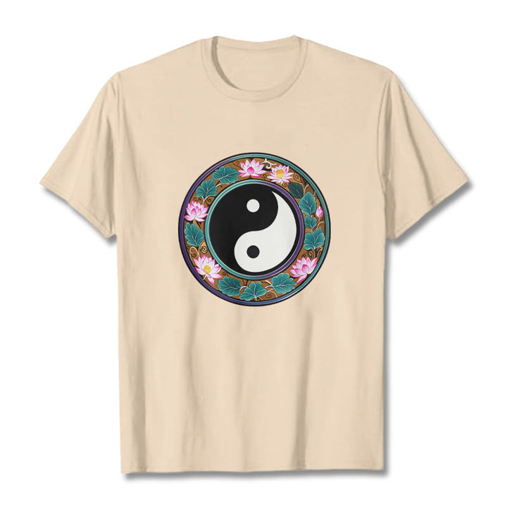 T-shirt en coton Buddha Stones de lotus, Yin et Yang - Bisque - 2XL - image 15