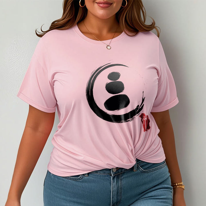T-shirt en coton avec cercles zen et Buddha Stones - image 13