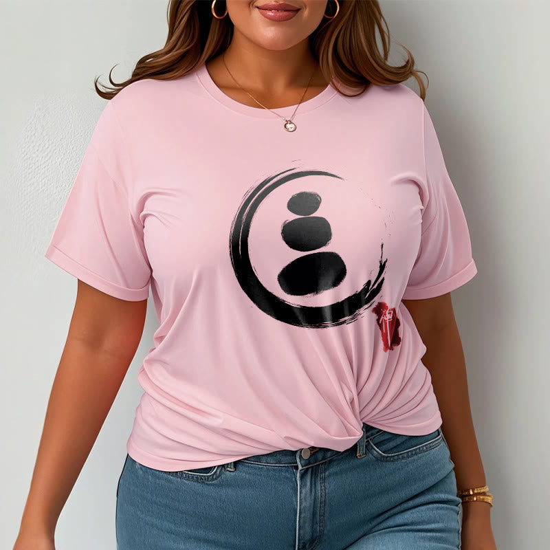 T-shirt en coton avec cercles zen et Buddha Stones - image 14