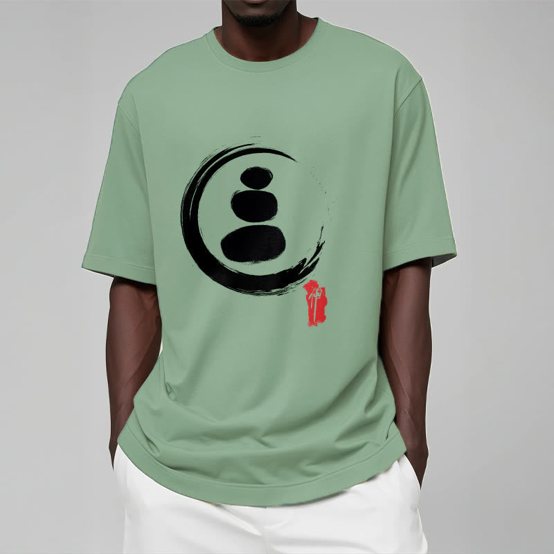 T-shirt en coton avec cercles zen et Buddha Stones - image 19