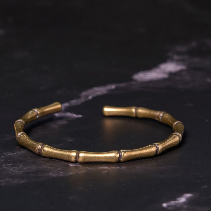 Bracelet jonc en bambou, cuivre et laiton Buddha Stones