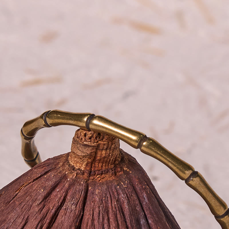 Bracelet jonc en bambou, cuivre et laiton Buddha Stones