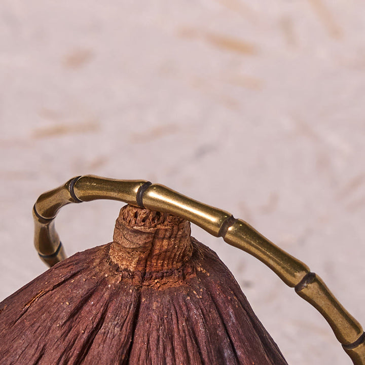 Bracelet jonc en bambou, cuivre et laiton Buddha Stones