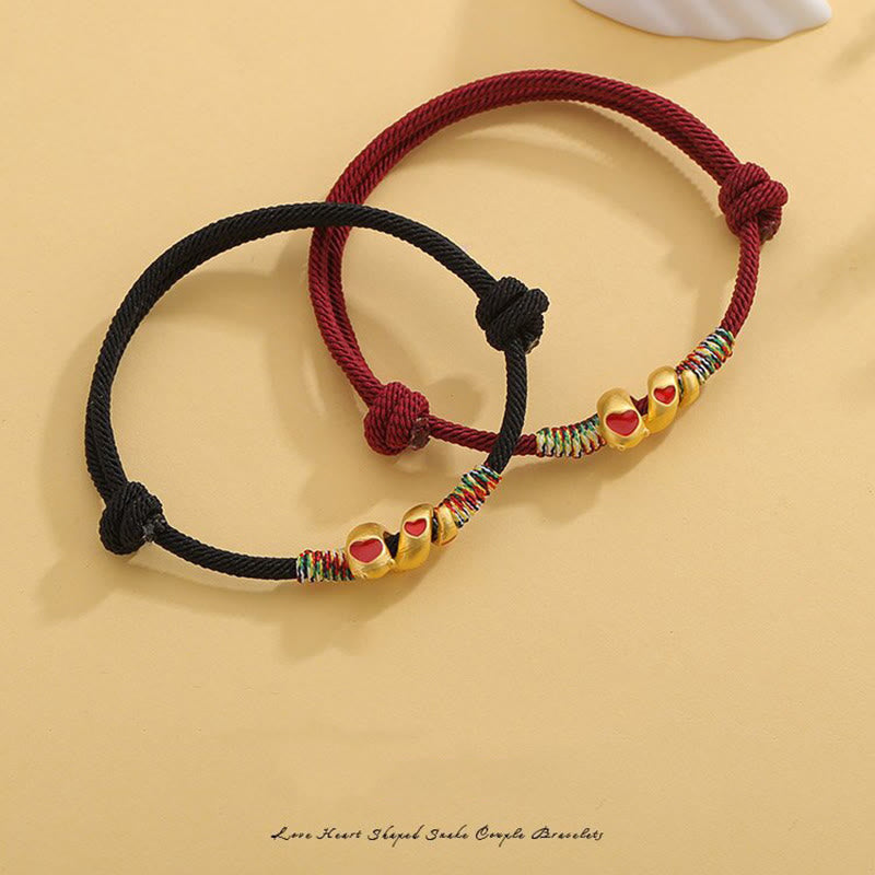 Bracelet tressé en alliage de cuivre avec cordon rouge et Buddha Stones, protection de l'année du serpent