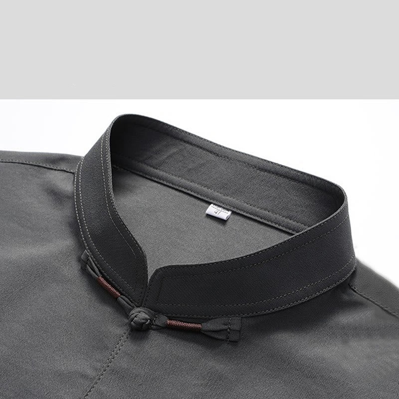 Costume Fu Tang brodé avec Buddha Stones pour le Nouvel An chinois, haut à manches longues et pantalon Hanfu, ensemble pour hommes - image 6