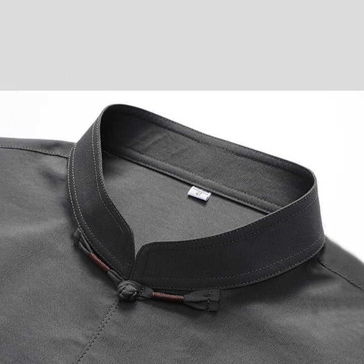 Costume Fu Tang brodé avec Buddha Stones pour le Nouvel An chinois, haut à manches longues et pantalon Hanfu, ensemble pour hommes - image 6