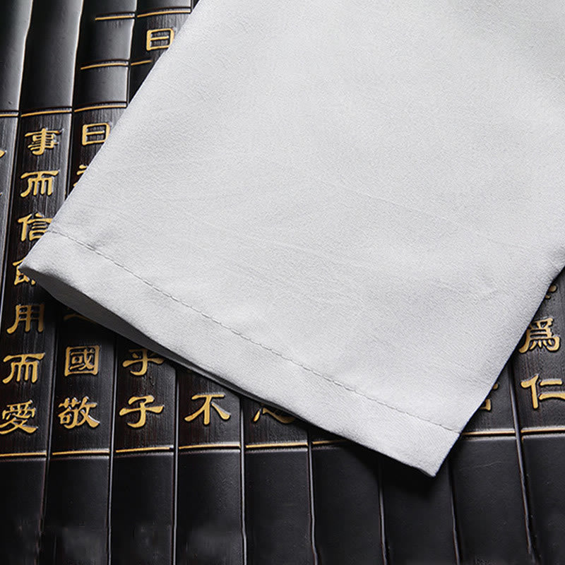 Costume Tang brodé de dragon et de grenouille pour le Nouvel An chinois , Buddha Stones, uniforme traditionnel Hanfu, haut à manches longues et pantalon, ensemble pour hommes - image 12