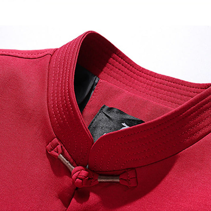 Costume Tang brodé avec Buddha Stones pour le Nouvel An chinois, uniforme traditionnel Hanfu, haut à manches longues et pantalon, ensemble pour hommes - image 8