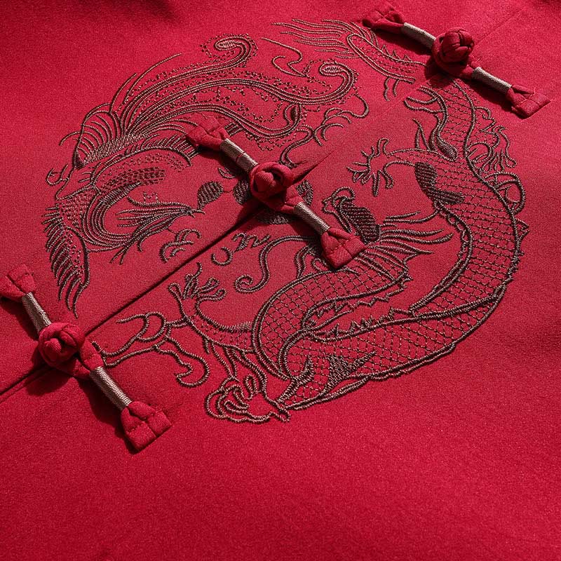 Costume Tang brodé avec Buddha Stones pour le Nouvel An chinois, uniforme traditionnel Hanfu, haut à manches longues et pantalon, ensemble pour hommes - image 9