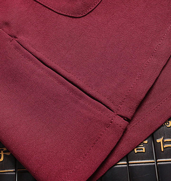 Costume Tang brodé de dragon et de grenouille pour homme, ensemble haut à manches longues et pantalon, style Hanfu , Nouvel An chinois - image 6