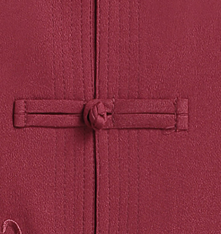 Costume Tang brodé de dragon et de grenouille pour homme, ensemble haut à manches longues et pantalon, style Hanfu , Nouvel An chinois - image 4