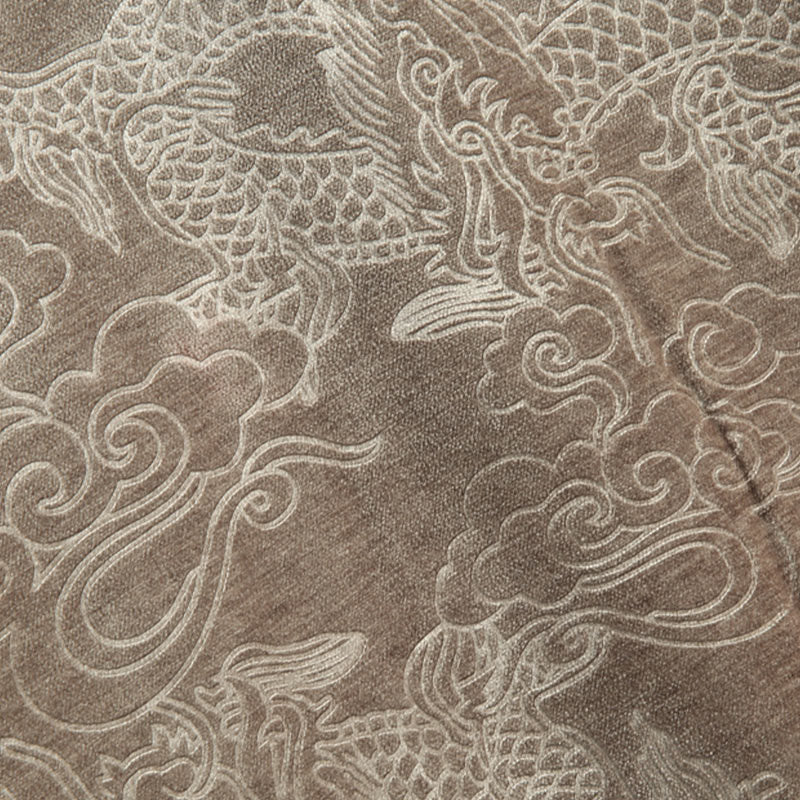 Veste et chemise pour homme avec poches , Buddha Stones, du Nouvel An chinois, de nuages de bon augure, à boutons de grenouille