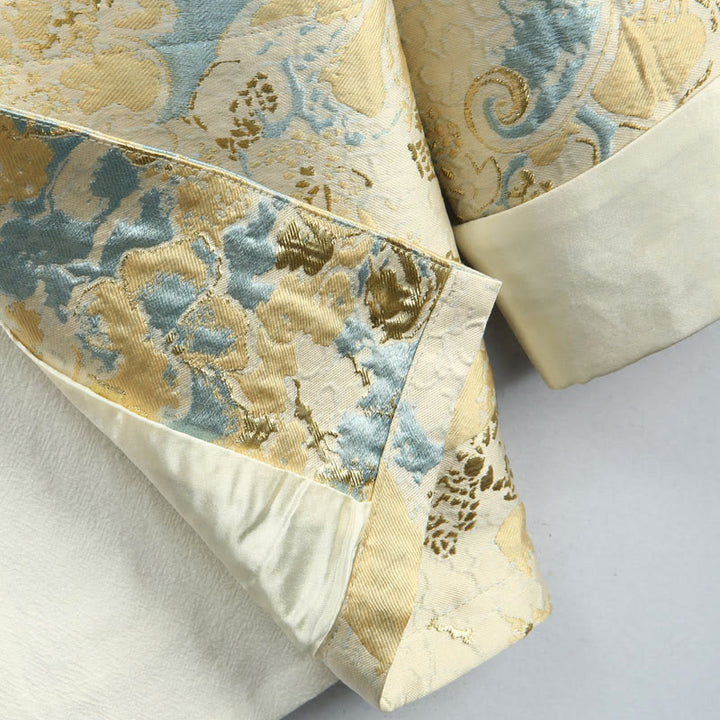 Veste et chemise pour homme avec poches et broderie jacquard et boutons de grenouille, style Tang , Buddha Stones, Nouvel An chinois
