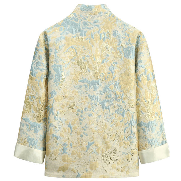 Veste et chemise pour homme avec poches et broderie jacquard et boutons de grenouille, style Tang , Buddha Stones, Nouvel An chinois - image 1