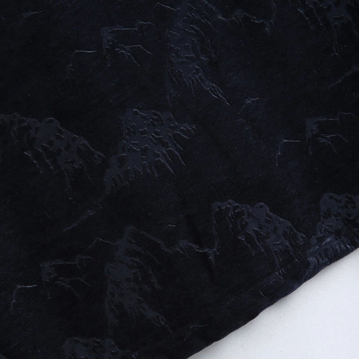 Chemise Tang pour homme avec boutons de grenouille et imprimé paysage du Nouvel An chinois , Buddha Stones , faite à la main, avec poches