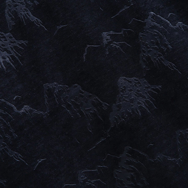 Chemise Tang pour homme avec boutons de grenouille et imprimé paysage du Nouvel An chinois , Buddha Stones , faite à la main, avec poches