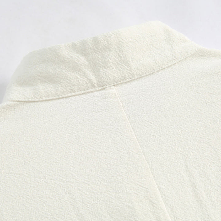 Ensemble de vêtements pour hommes en coton et lin avec broderie de grue du Nouvel An chinois, haut à manches longues et pantalon Hanfu, avec poches - image 11