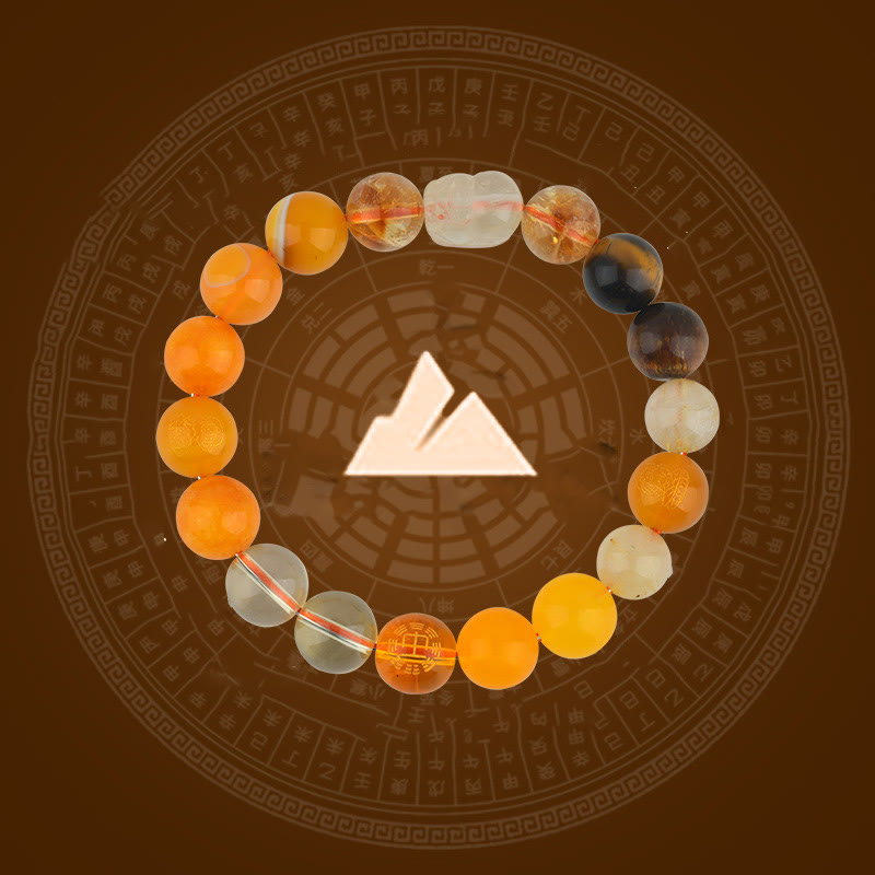 Bracelet de richesse Pixiu en Buddha Stones et cinq éléments en cristal varié - image 28