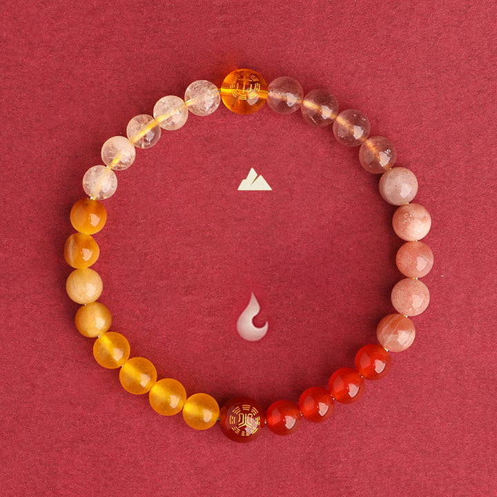 Buddha Stones Bracelet de sagesse en agate, cristal, onyx noir, calcédoine verte et aigue-marine, composé de cinq éléments. - image 36