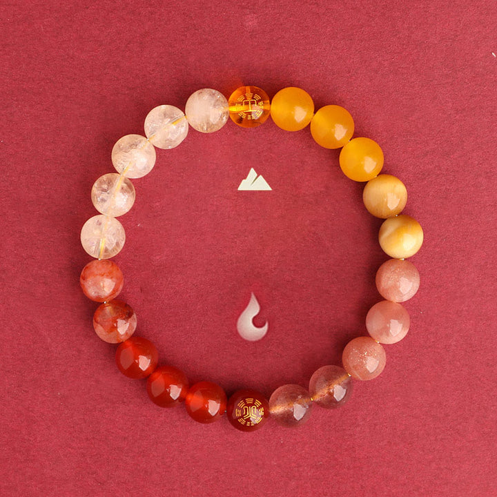 Buddha Stones Bracelet de sagesse en agate, cristal, onyx noir, calcédoine verte et aigue-marine, composé de cinq éléments. - image 38