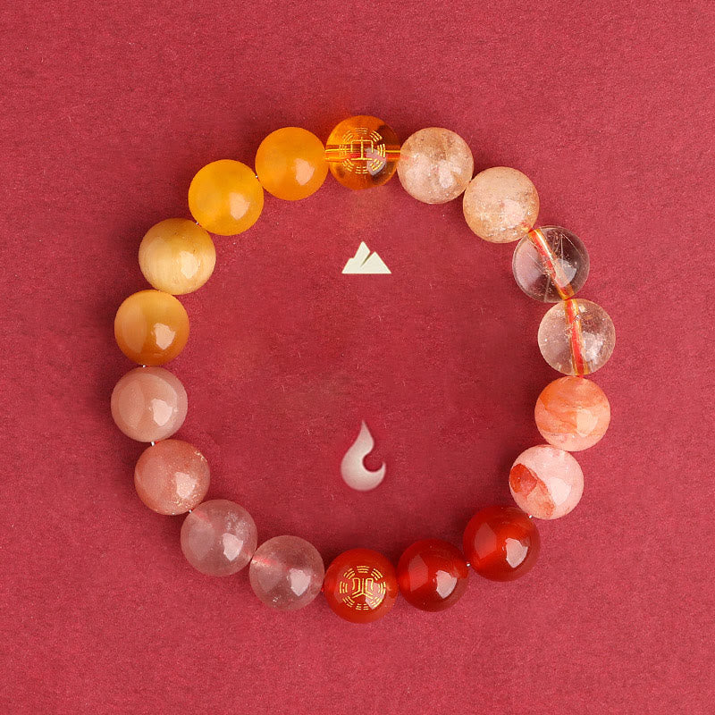 Buddha Stones Bracelet de sagesse en agate, cristal, onyx noir, calcédoine verte et aigue-marine, composé de cinq éléments. - image 40