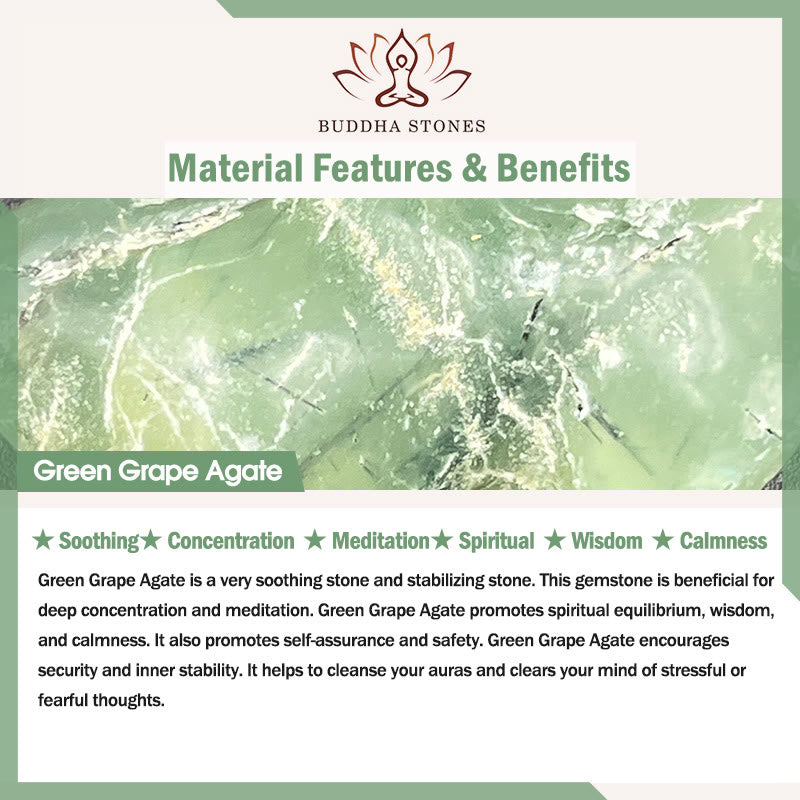 Buddha Stones Cinq éléments Divers cristal d'agate Fantôme vert Quartz rutile Agate raisin vert Bracelet porte-bonheur Malachite - image 8
