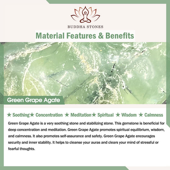 Buddha Stones Cinq éléments Divers cristal d'agate Fantôme vert Quartz rutile Agate raisin vert Bracelet porte-bonheur Malachite - image 8