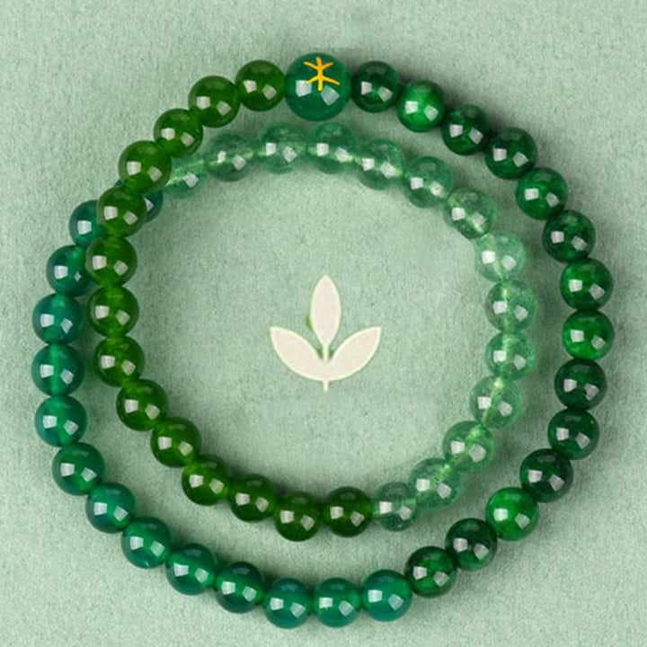 Buddha Stones Cinq éléments Divers cristal d'agate Calcédoine Cristal blanc Bracelet porte-bonheur en agate blanche - image 9