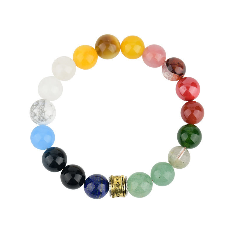 Buddha Stones Cinq éléments Divers cristaux d'agate Agate rouge Obsidienne brillante dorée Bracelet porte-bonheur en agate jaune - image 18
