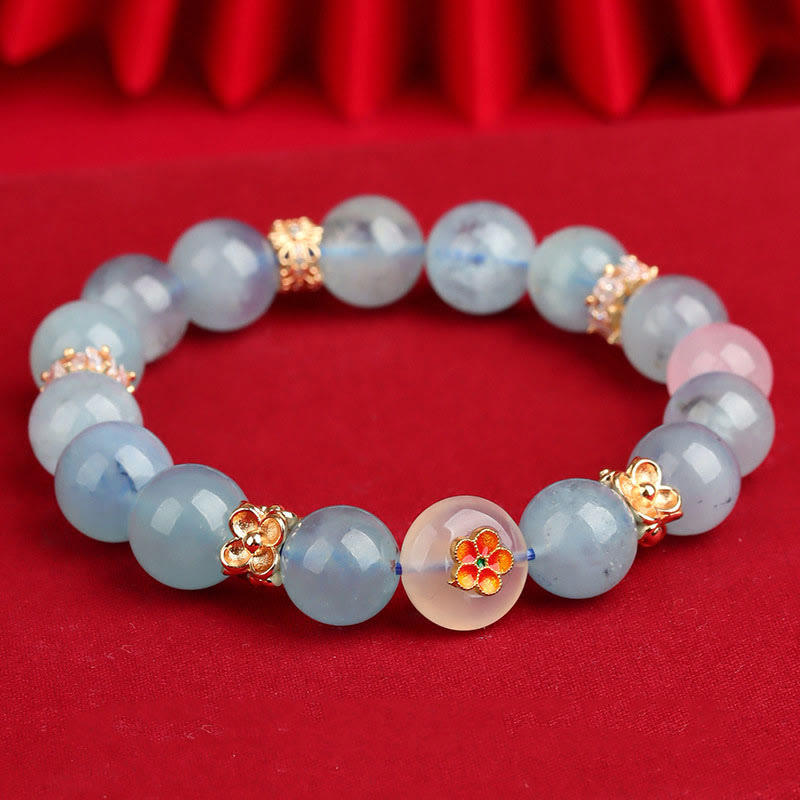 Buddha Stones Cinq éléments Divers cristal d'agate Fantôme vert Quartz rutile Agate raisin vert Bracelet porte-bonheur Malachite - image 15