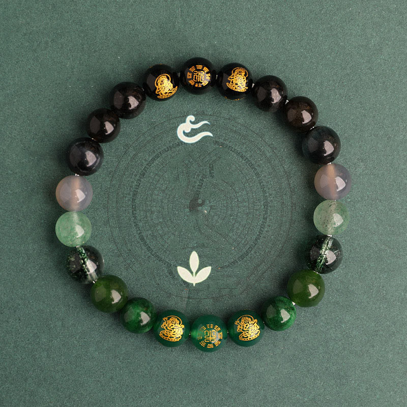 Buddha Stones Cinq éléments Divers cristal d'agate Agate rouge du Sud Quartz fraise Pierre de soleil Citrine Bracelet porte-bonheur - image 14