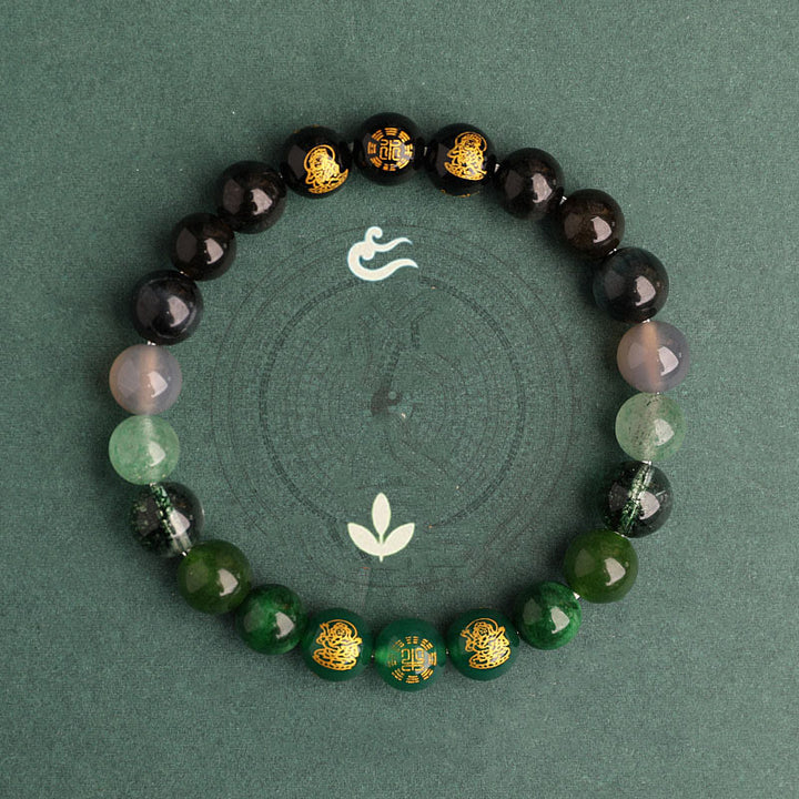 Buddha Stones Cinq éléments Divers cristal d'agate Agate rouge du Sud Quartz fraise Pierre de soleil Citrine Bracelet porte-bonheur - image 14