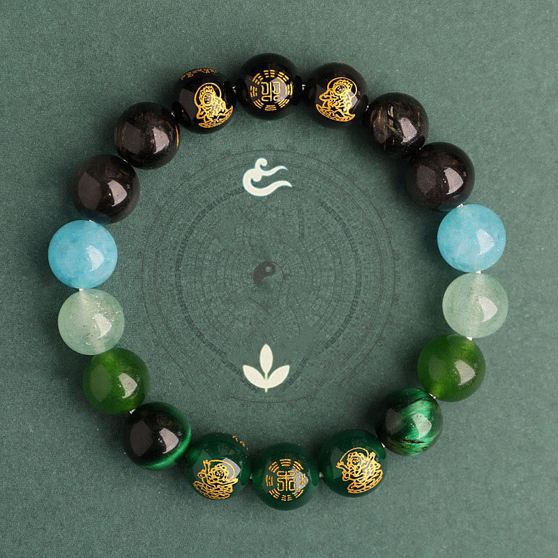 Buddha Stones Cinq éléments Divers cristal d'agate Agate rouge du Sud Quartz fraise Pierre de soleil Citrine Bracelet porte-bonheur - image 18