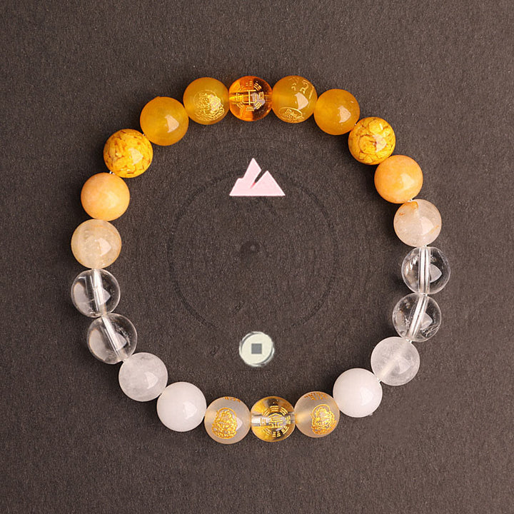Buddha Stones Cinq éléments Divers cristal d'agate Agate rouge du Sud Quartz fraise Pierre de soleil Citrine Bracelet porte-bonheur - image 30