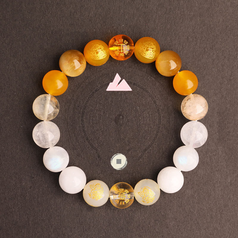 Buddha Stones Cinq éléments Divers cristal d'agate Agate rouge du Sud Quartz fraise Pierre de soleil Citrine Bracelet porte-bonheur - image 32