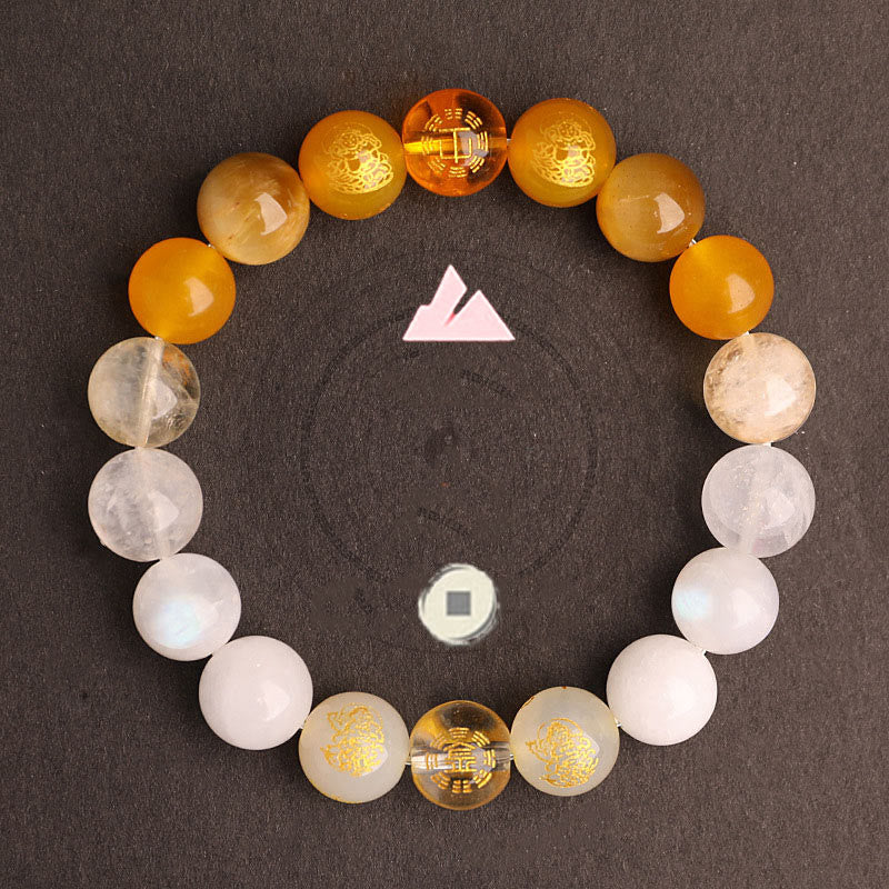 Buddha Stones Cinq éléments Divers cristal d'agate Agate rouge du Sud Quartz fraise Pierre de soleil Citrine Bracelet porte-bonheur - image 34