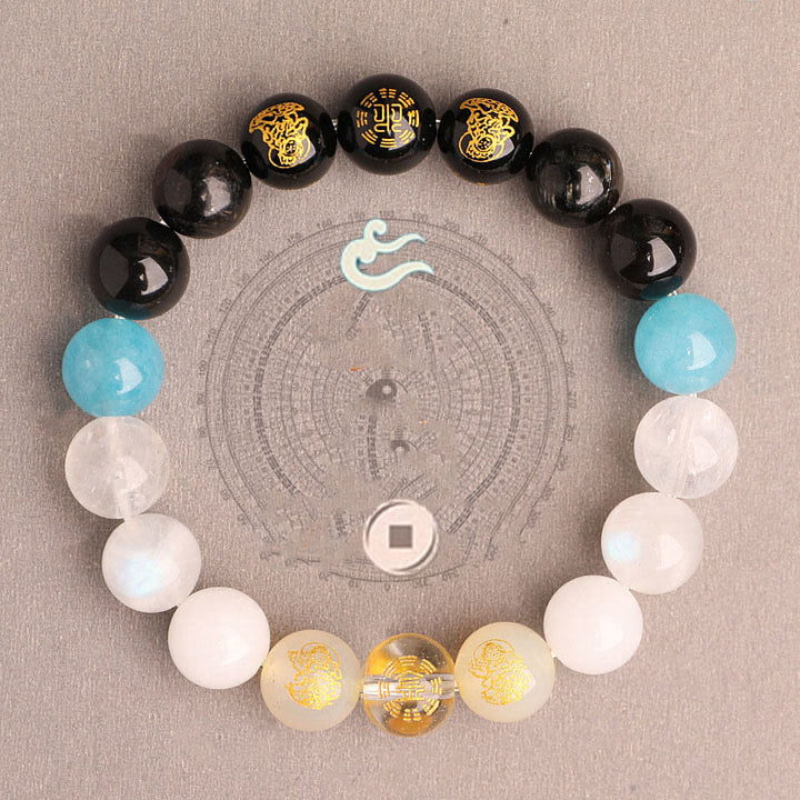 Buddha Stones Cinq éléments Divers cristal d'agate Agate rouge du Sud Quartz fraise Pierre de soleil Citrine Bracelet porte-bonheur - image 40