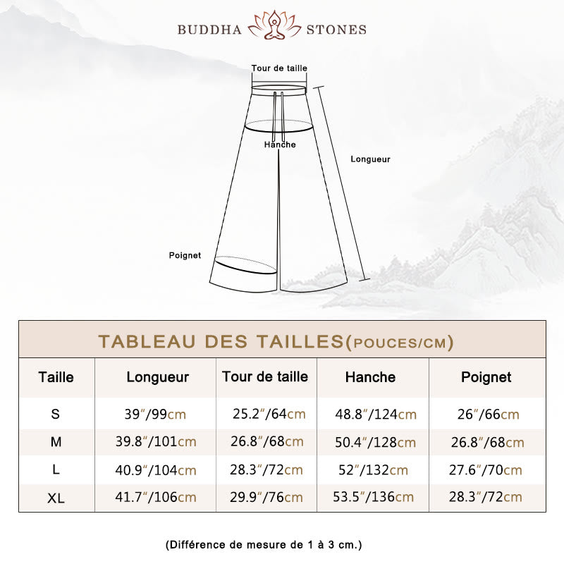 Pantalon ample en Buddha Stones avec cordon de serrage et poches pour yoga et danse