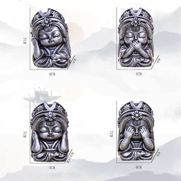 Statue de Buddha Stones faite à la main en poudre de fer Zakiram en résine coulée rouillée Décoration de la maison zen - image 39