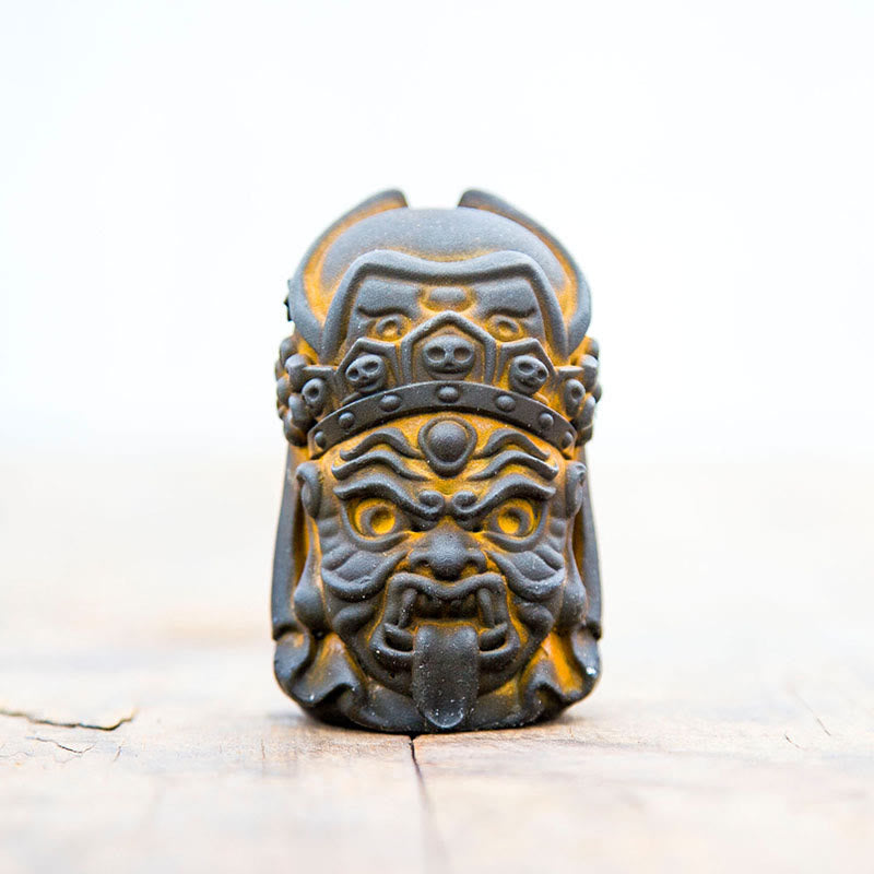 Statue de Buddha Stones faite à la main en poudre de fer Zakiram en résine coulée rouillée Décoration de la maison zen
