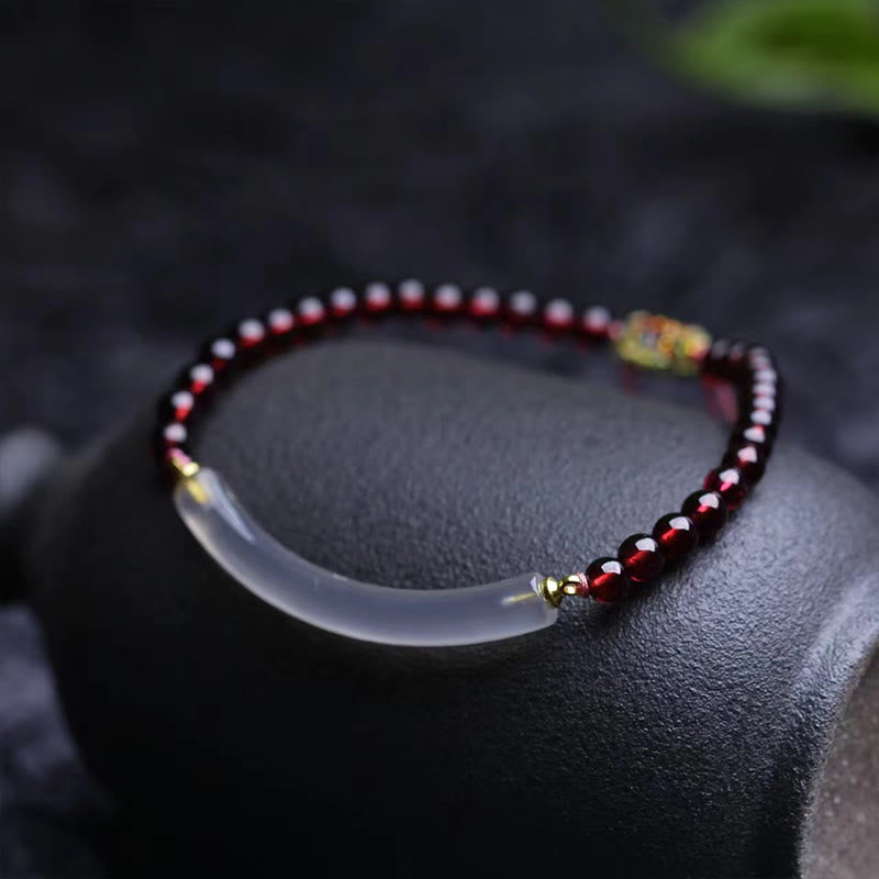 Bracelet manchette calme en Buddha Stones , agate grise