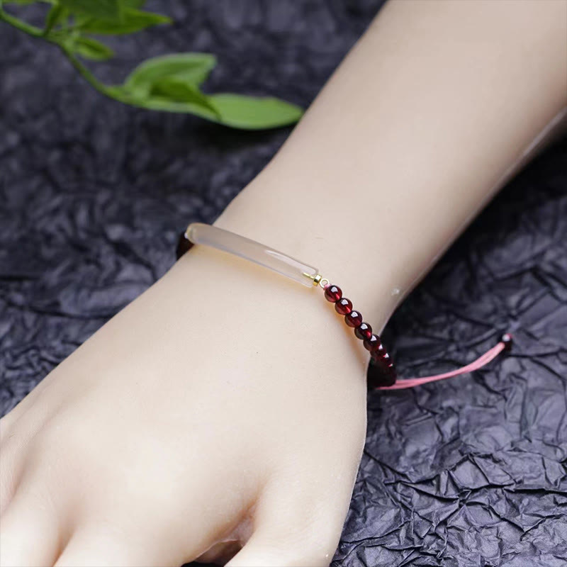 Bracelet manchette calme en Buddha Stones , agate grise