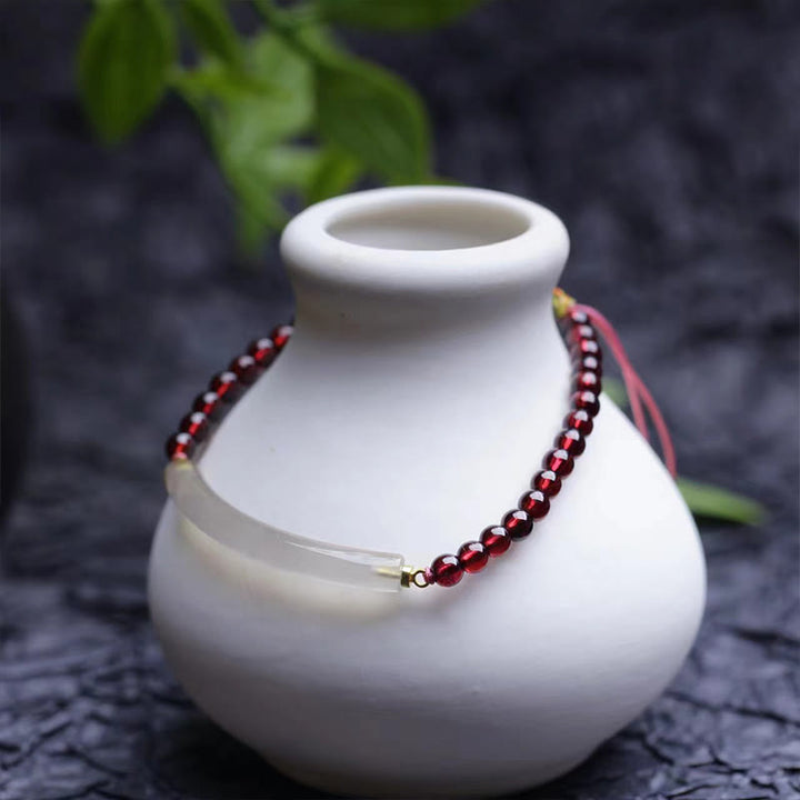 Bracelet manchette calme en Buddha Stones , agate grise