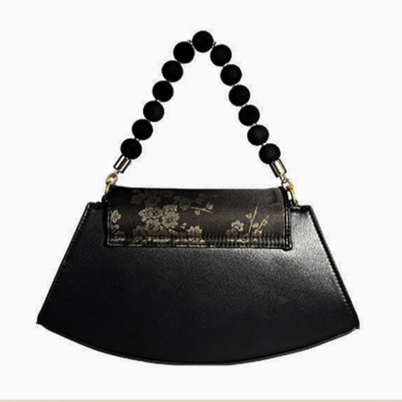 Sac à bandoulière en soie Xiangyunsha avec chaîne en perles de Buddha Stones