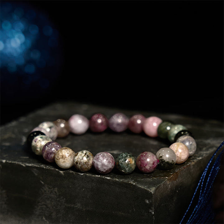Bracelet positif en tourmaline arc-en-ciel Buddha Stones