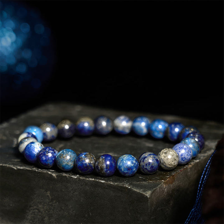 Bracelet d'équilibre positif en lazurite et Buddha Stones