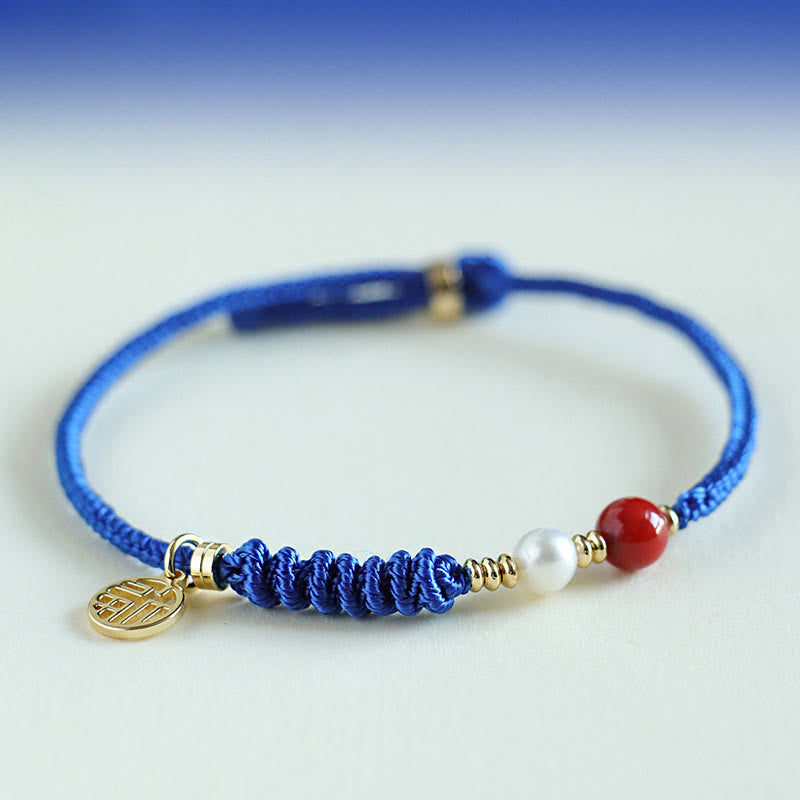 Bracelet en Buddha Stones, bleu Klein, agate rouge du Sud, grenat, aventurine bleue, lazurite, lapis-lazuli et cuivre, papillon, caractère Fu, positif - image 11