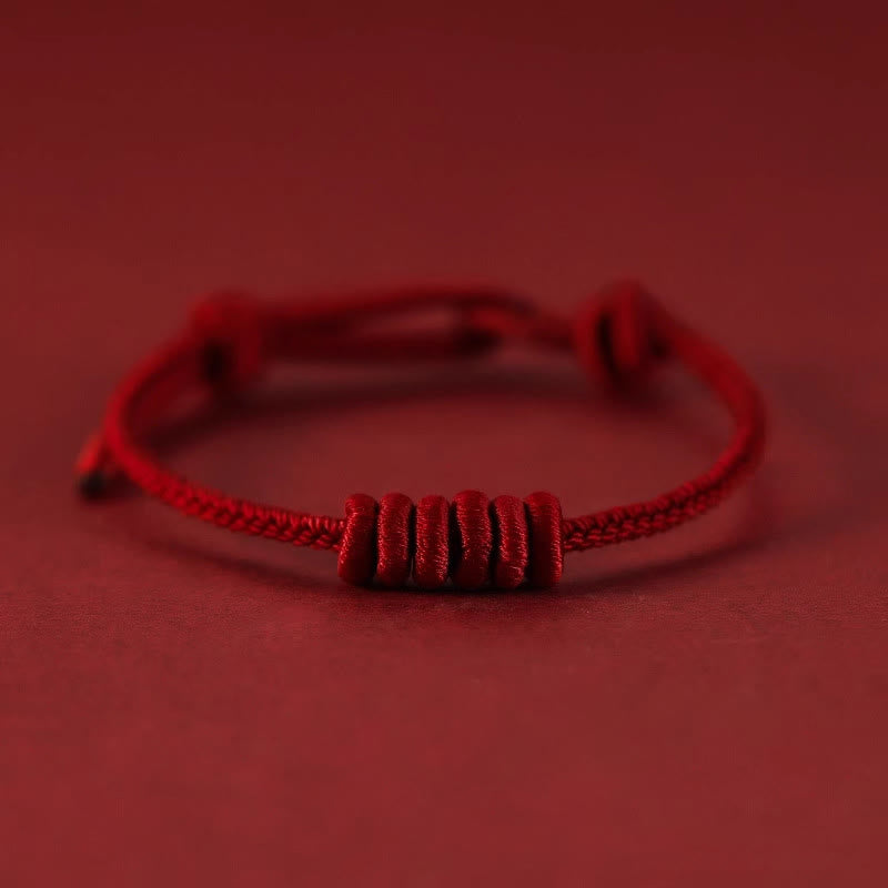 Bracelet de force en corde rouge à huit brins Buddha Stones