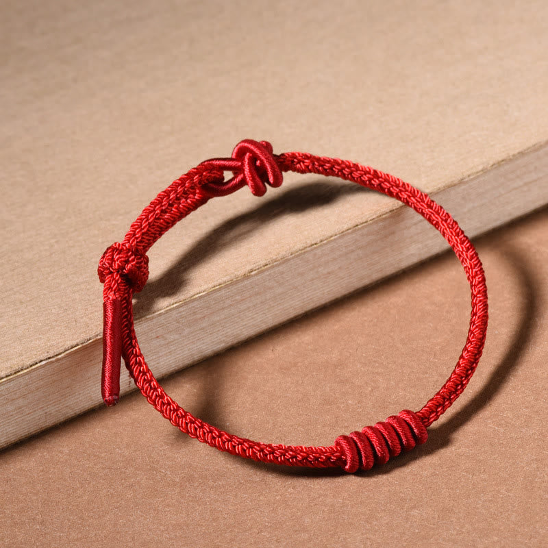 Bracelet de force en corde rouge à huit brins Buddha Stones